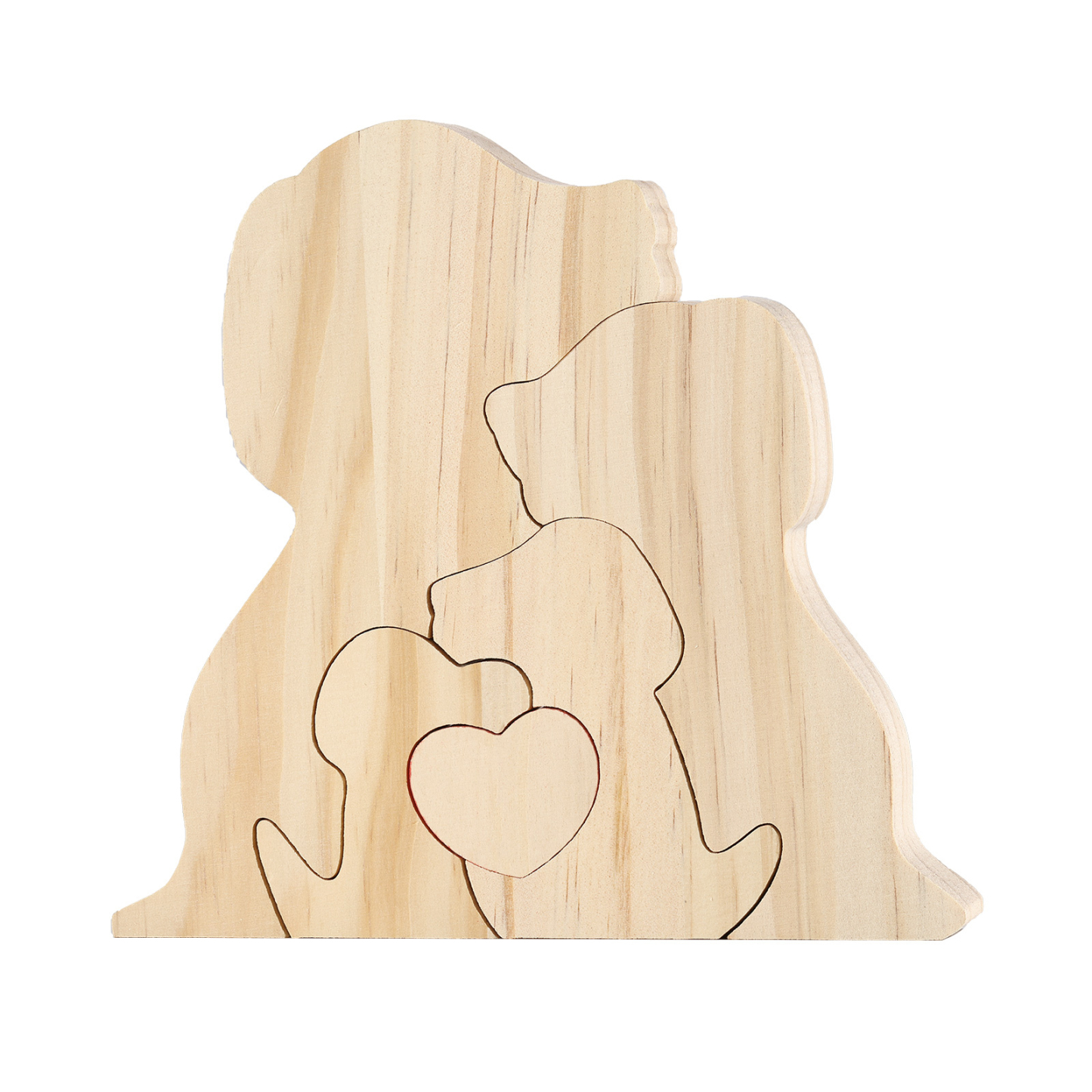 Plaque en bois Personnalisé avec 4 Prénoms et 4 Chiens Cadeau Décoration pour Famille | Jessemade