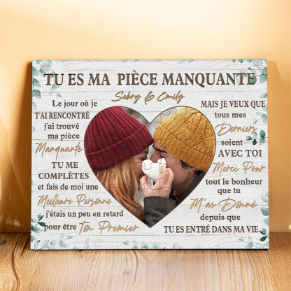 Cadre Photo Personnalisé avec Texte et Prénoms – Cadeau Émotionnel Unique | Jessemade