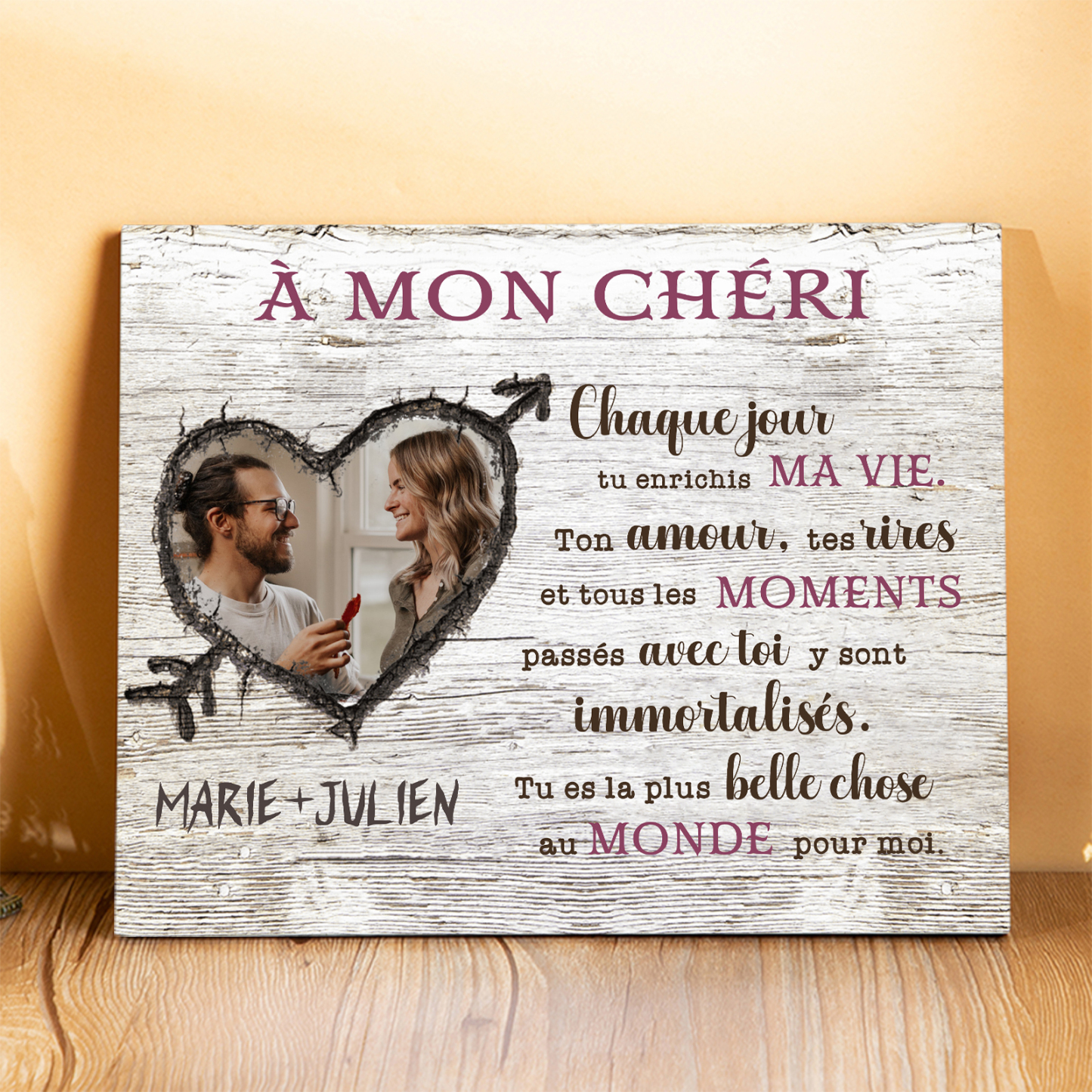 Cadre Personnalisé Avec Photo et Message – Cadeau Émotionnel et Intemporel pour Vos Proches | Jessemade