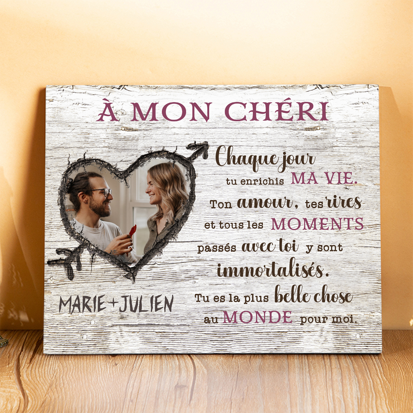 Cadre Personnalisé Avec Photo et Message – Cadeau Émotionnel et Intemporel pour Vos Proches | Jessemade