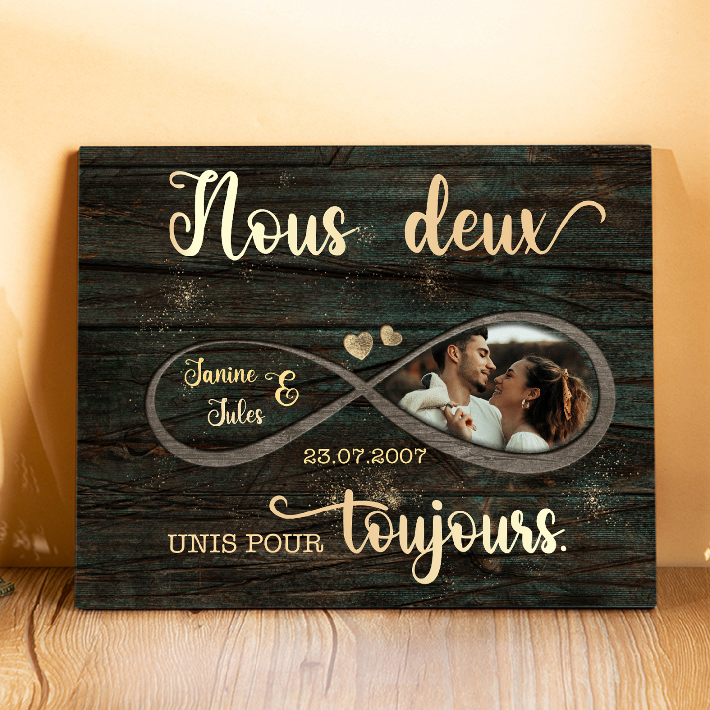 Cadre Photo Infini Personnalisé – Cadeau d’Amour Unique et Emotionnel | Jessemade