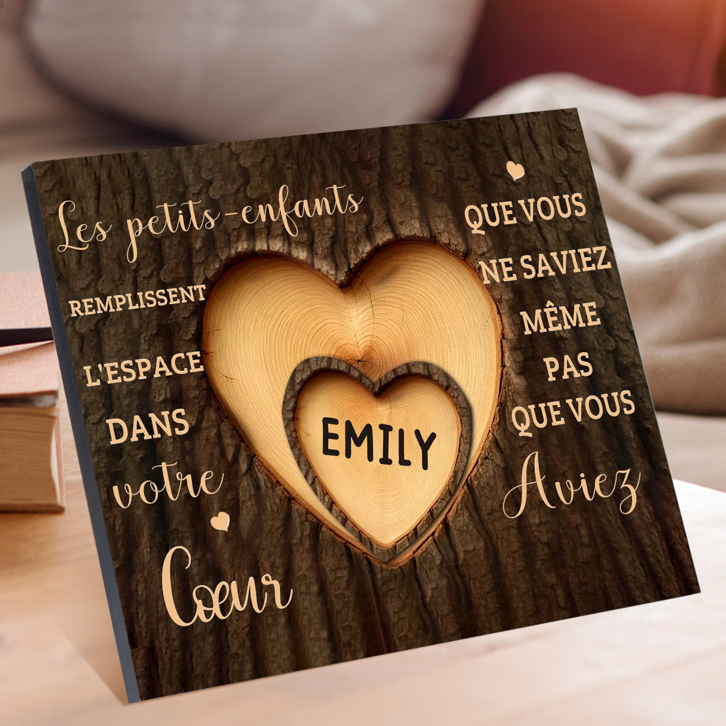 À Mamie/Papi - Cadre en bois Personnalisé avec 1 Prénom Déco de maison | Jessemade