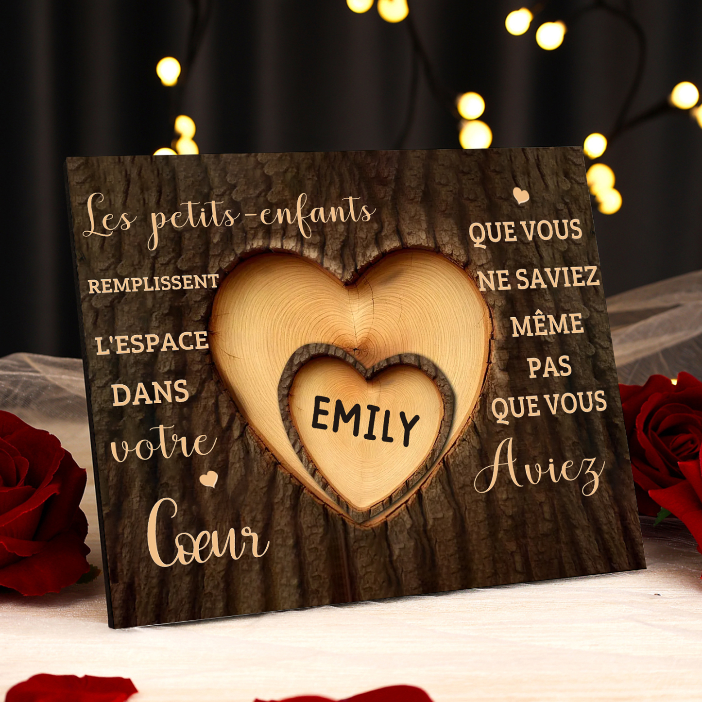 À Mamie/Papi - Cadre en bois Personnalisé avec 1 Prénom Déco de maison | Jessemade