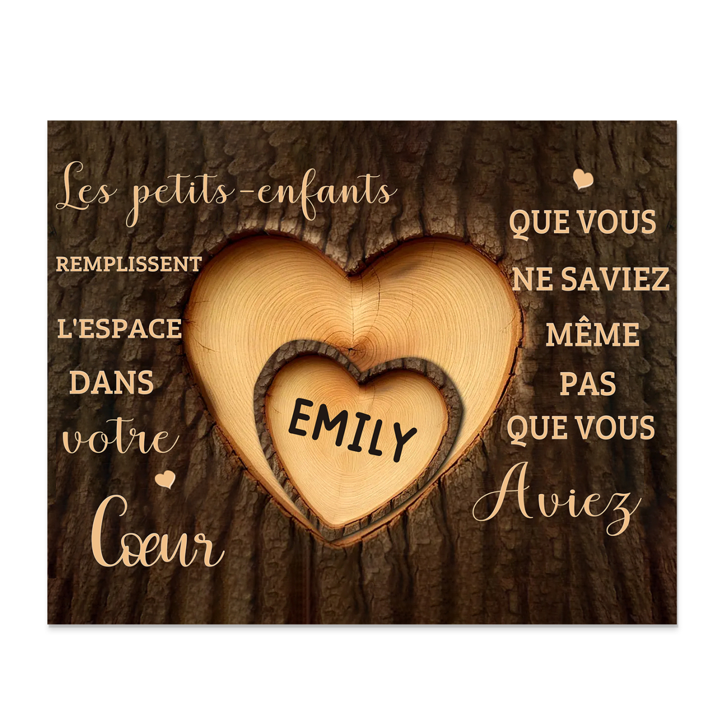 À Mamie/Papi - Cadre en bois Personnalisé avec 1 Prénom Déco de maison | Jessemade