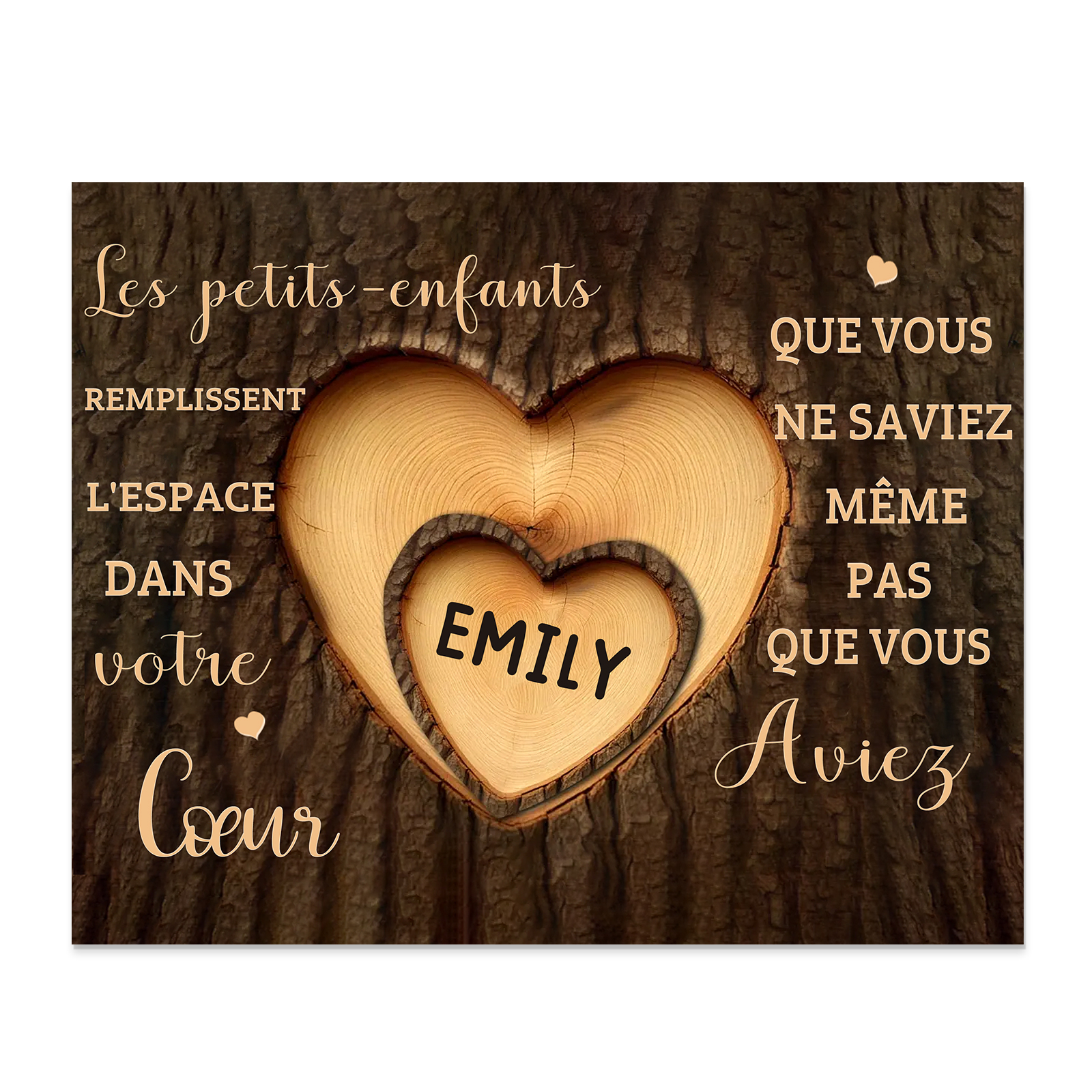 À Mamie/Papi - Cadre en bois Personnalisé avec 1 Prénom Déco de maison | Jessemade