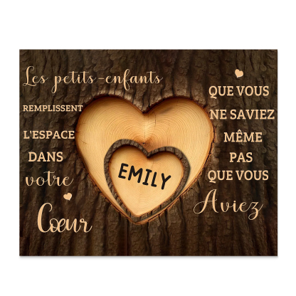 À Mamie/Papi - Cadre en bois Personnalisé avec 1 Prénom Déco de maison | Jessemade
