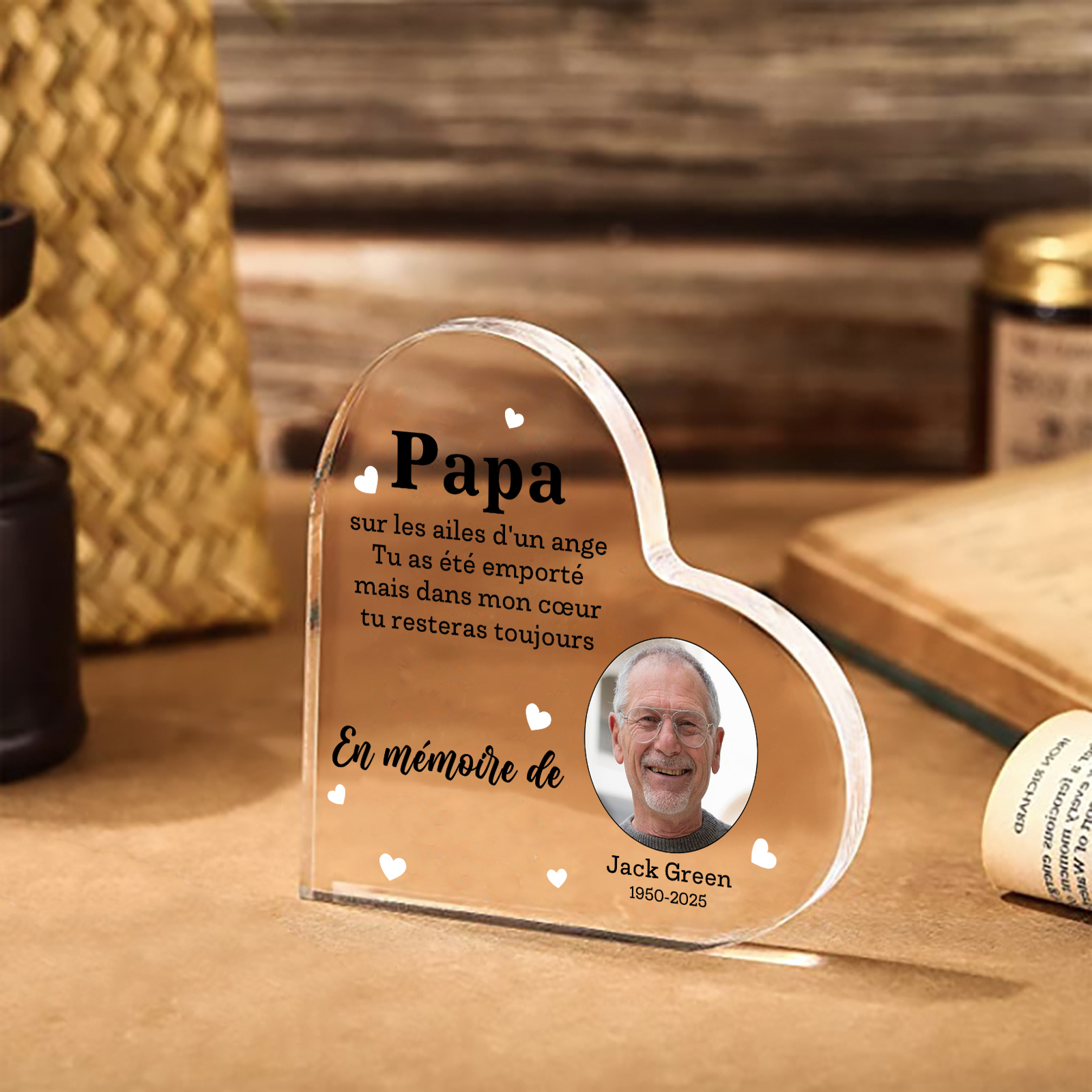 À Papa - Plaque Acrylique Commémoratif Prénom Personnalisé avec Photo et Années  Cadeau pour Votre Papa | Jessemade