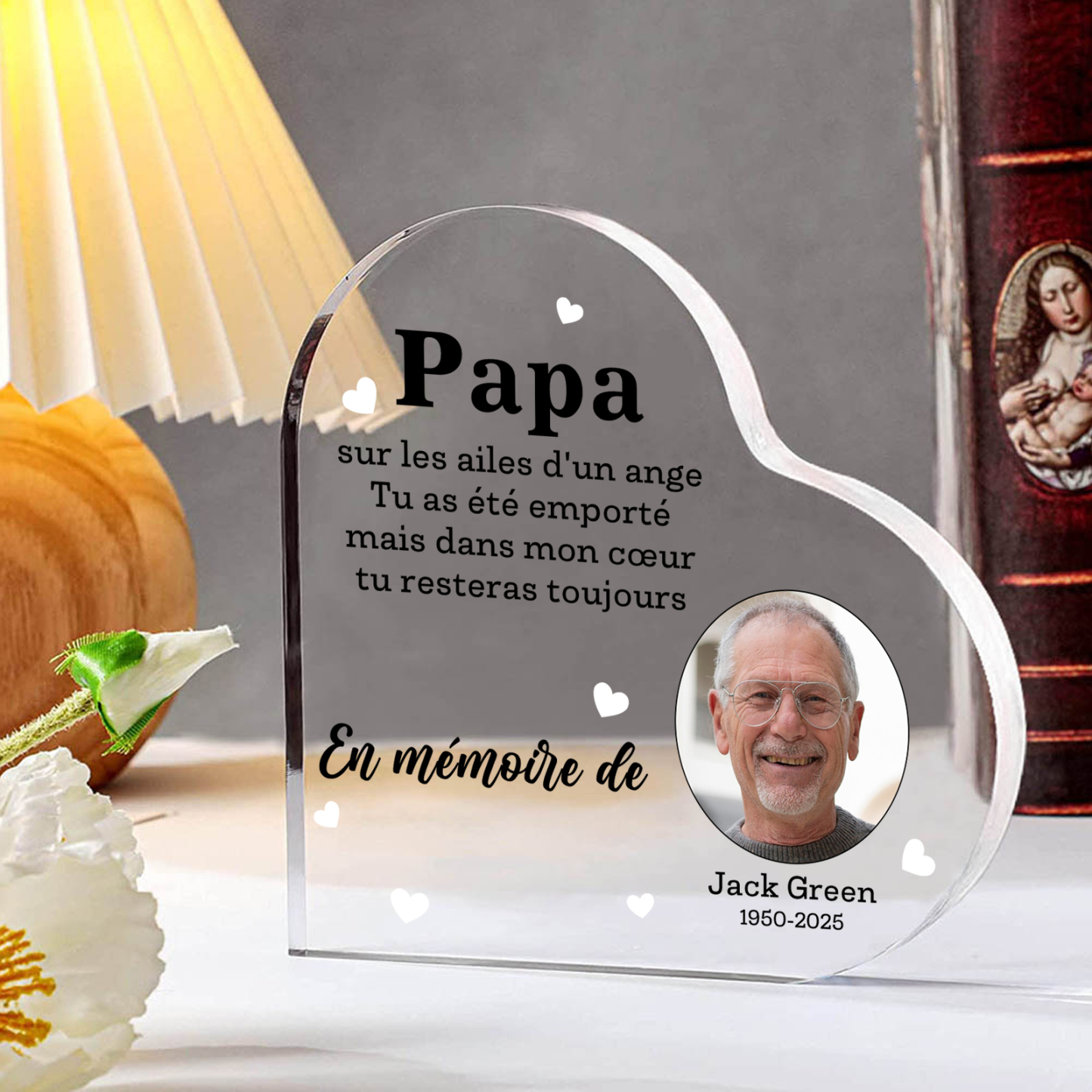 À Papa - Plaque Acrylique Commémoratif Prénom Personnalisé avec Photo et Années  Cadeau pour Votre Papa | Jessemade