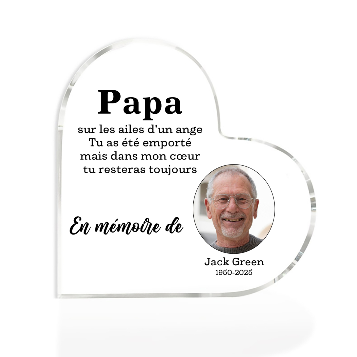 À Papa - Plaque Acrylique Commémoratif Prénom Personnalisé avec Photo et Années  Cadeau pour Votre Papa | Jessemade