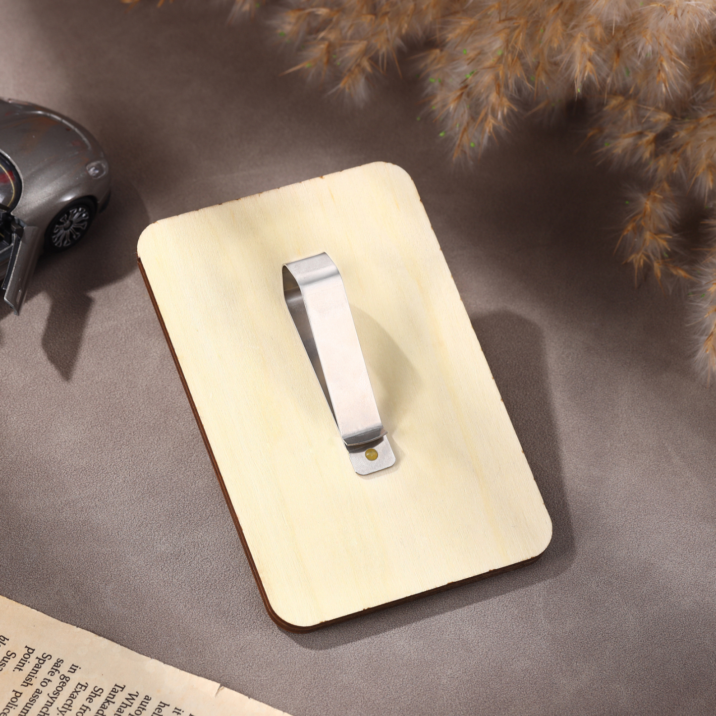 Clip en Bois pour Visière de Voiture Personnalisé avec Photo et Textes Clip de Pare-Soleil Personnalisé|Jessemade