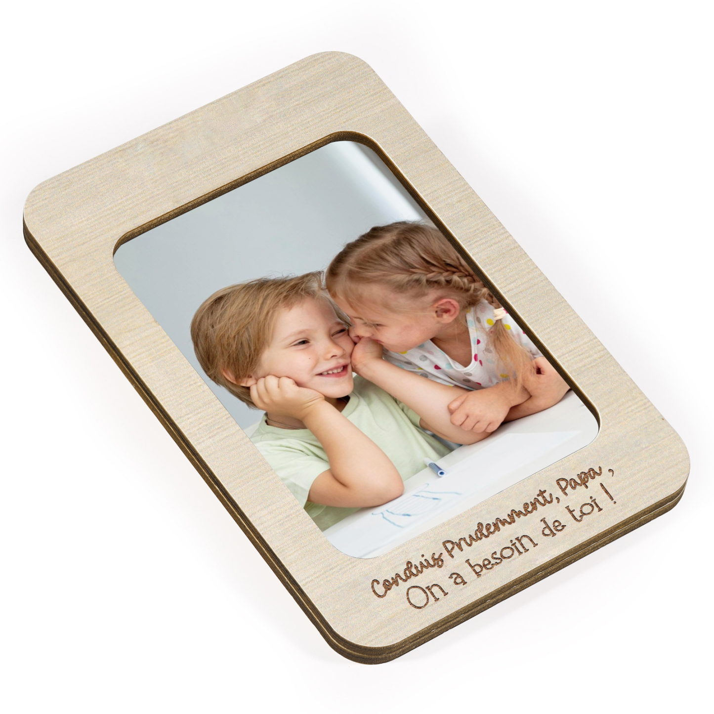 Clip en Bois pour Visière de Voiture Personnalisé avec Photo et Textes Clip de Pare-Soleil Personnalisé|Jessemade