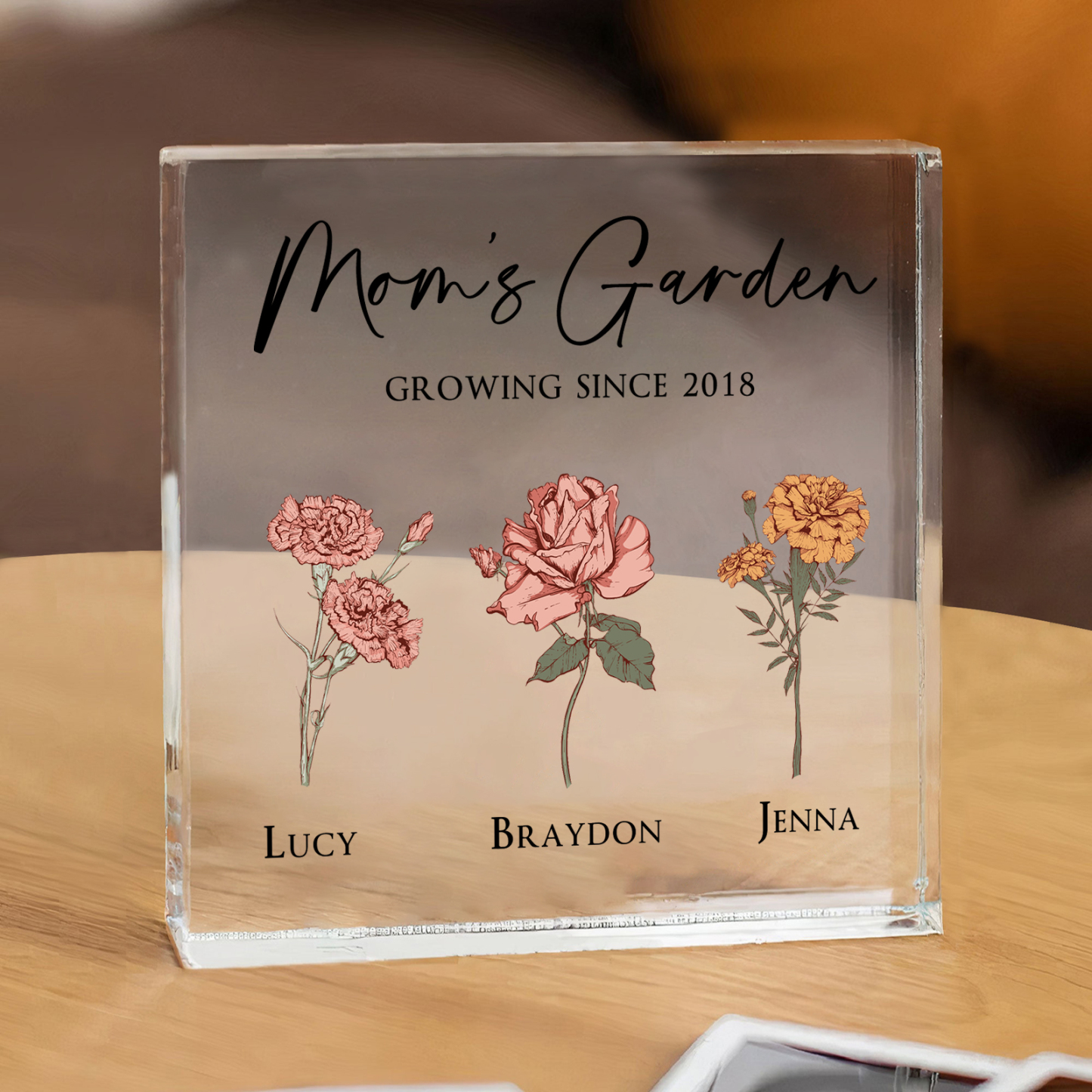 Bloc acrylique personnalisé – Cadeau unique pour maman et mamie | Jessemade