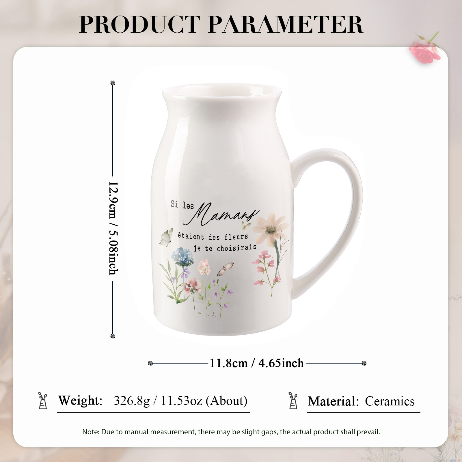 À Maman - Vase à Fleurs Décoration de la Maison (sans plantes) | Jessemade