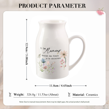 À Maman - Vase à Fleurs Décoration de la Maison (sans plantes) | Jessemade