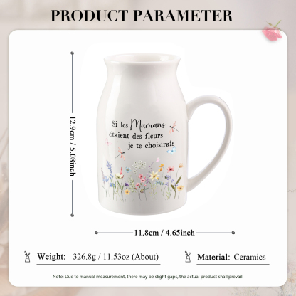 À Maman - Vase à Fleurs en céramique pour Maman Décoration de la Maison (sans plantes) | Jessemade