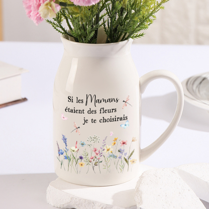 À Maman - Vase à Fleurs en céramique pour Maman Décoration de la Maison (sans plantes) | Jessemade