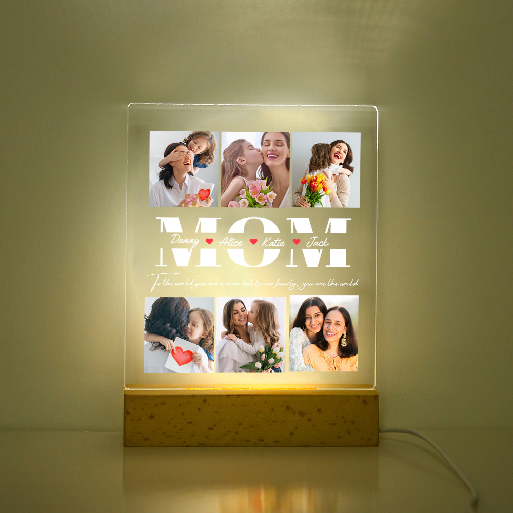 Lampe personnalisée avec photos et texte – Cadeau lumineux et sentimental pour maman | Jessemade