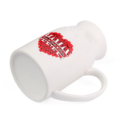 À Maman - Vase à Fleurs Personnalisé 3 Prénoms Vase Céramique Roses et Cœur Décoration de la Maison (sans plantes) | Jessemade