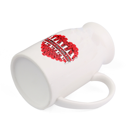 À Maman - Vase à Fleurs Personnalisé 5 Prénoms Vase Céramique Roses et Cœur Décoration de la Maison (sans plantes) | Jessemade