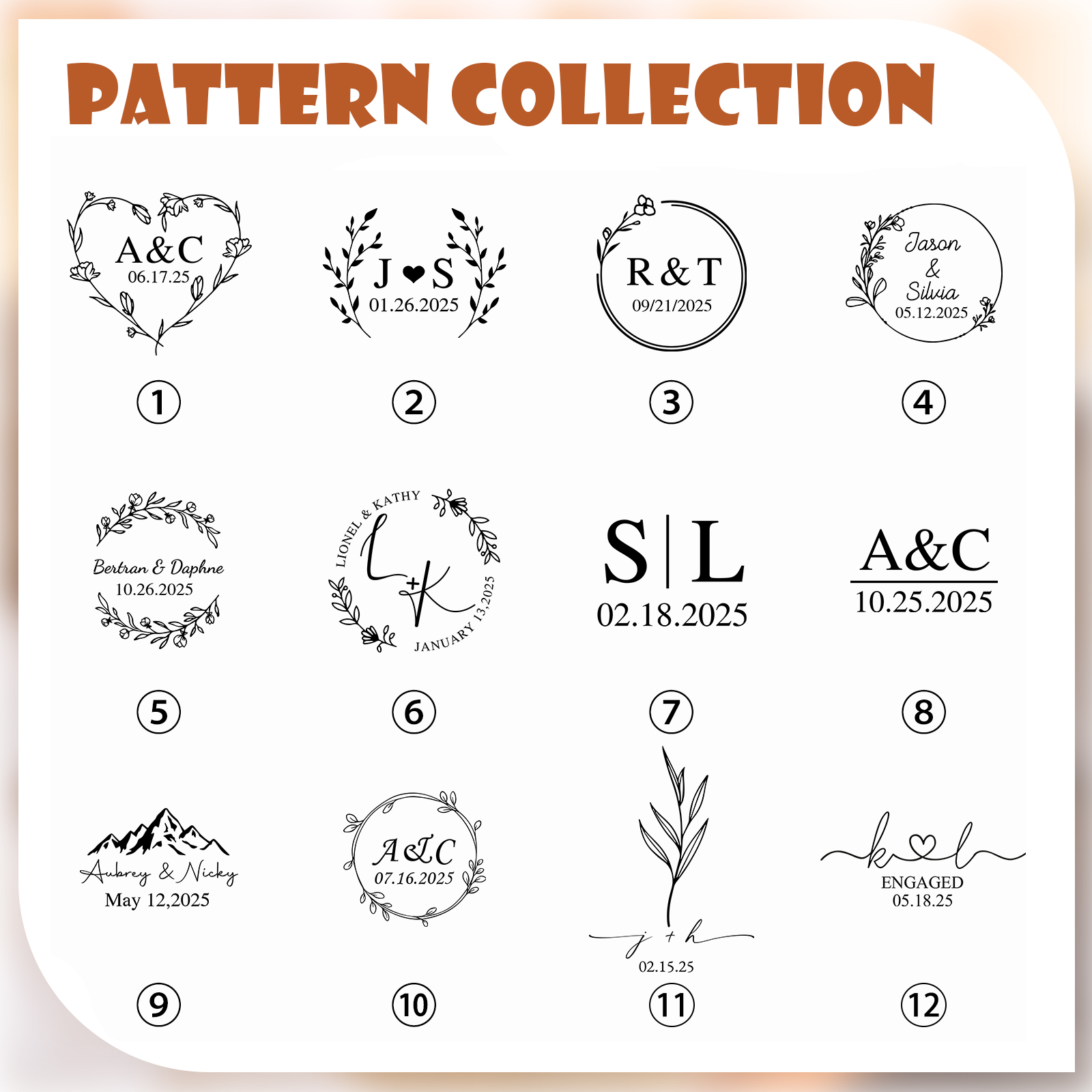 À Maman/Mamie - Vase Pichet en Céramique Personnalisés avec Noms, Date et Initiales – 12 Motifs au Choix | Jessemade