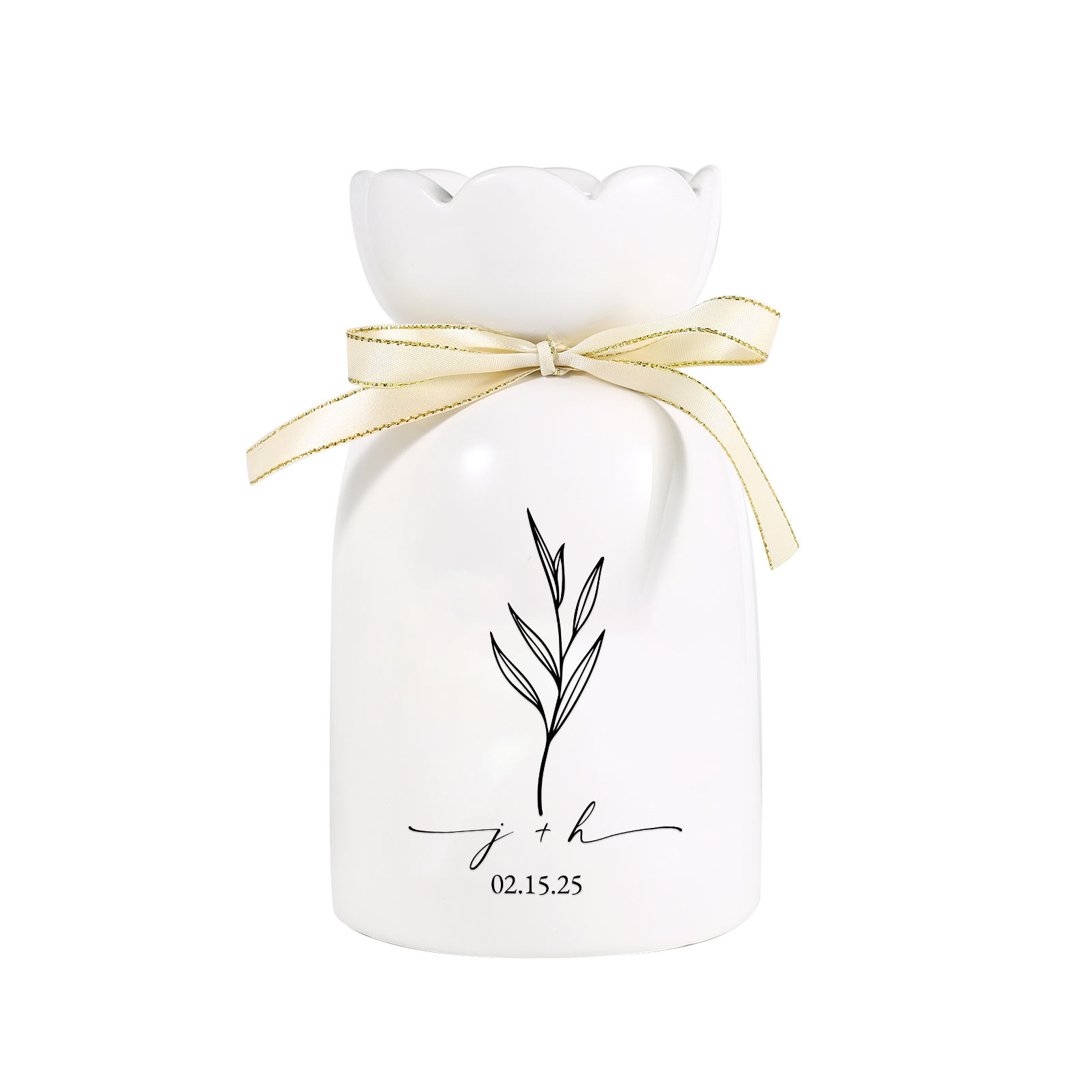 À Maman/Mamie - Vase en Céramique Personnalisés avec Noms, Date et Initiales – Plusieurs Motifs au Choix | Jessemade