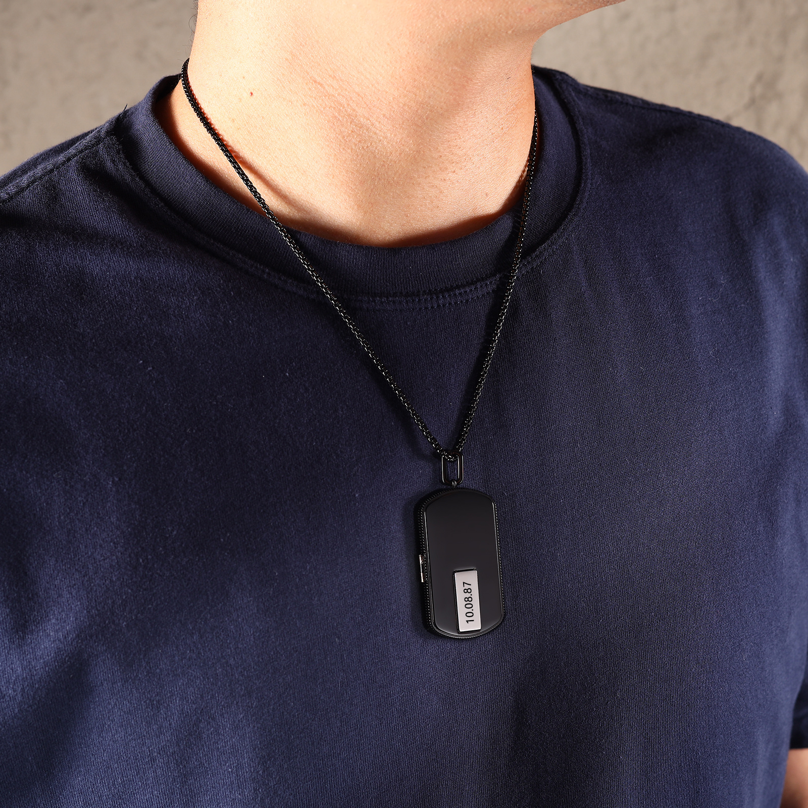 Collier médaillon photo personnalisable acier inoxydable