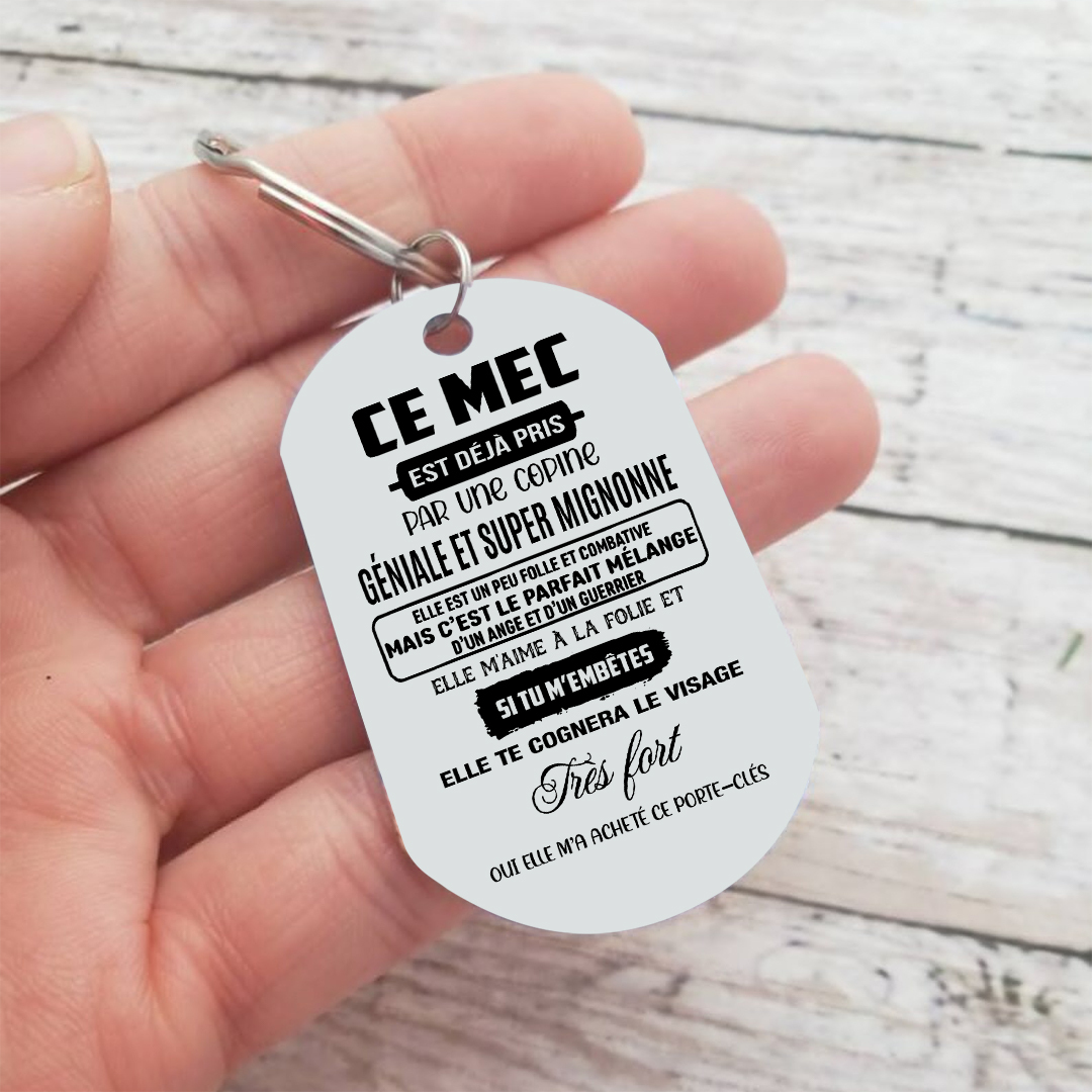 À Mon Homme Porte-Clés 1 Texte Personnalisé Pour Couple