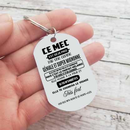 À Mon Homme Porte-Clés 1 Texte Personnalisé Pour Couple