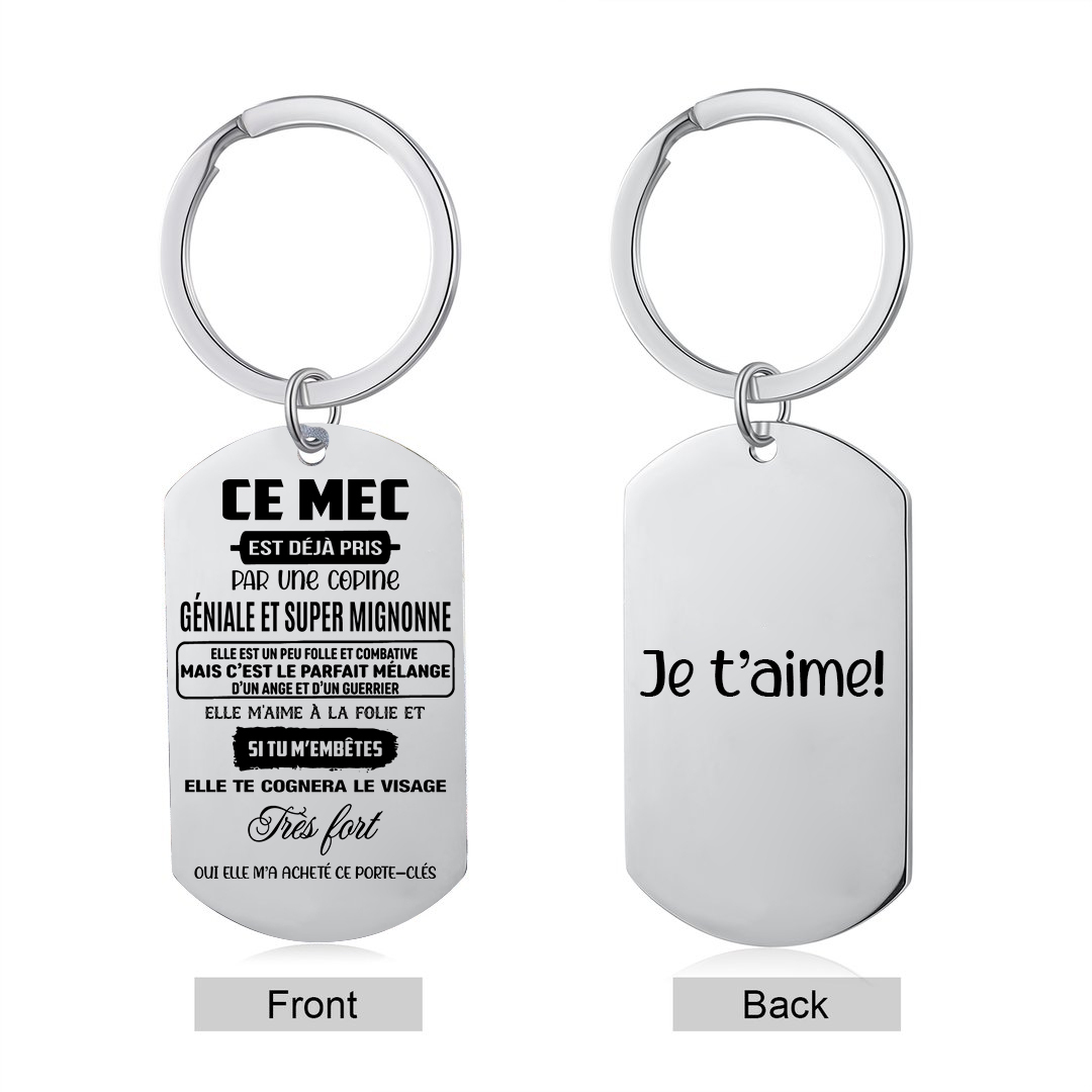 À Mon Homme Porte-Clés 1 Texte Personnalisé Pour Couple