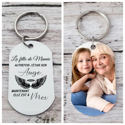 À Ma Mamie Porte-Clés Photo Personnalisé avec texte Cadeau pour mamie | Jessemade