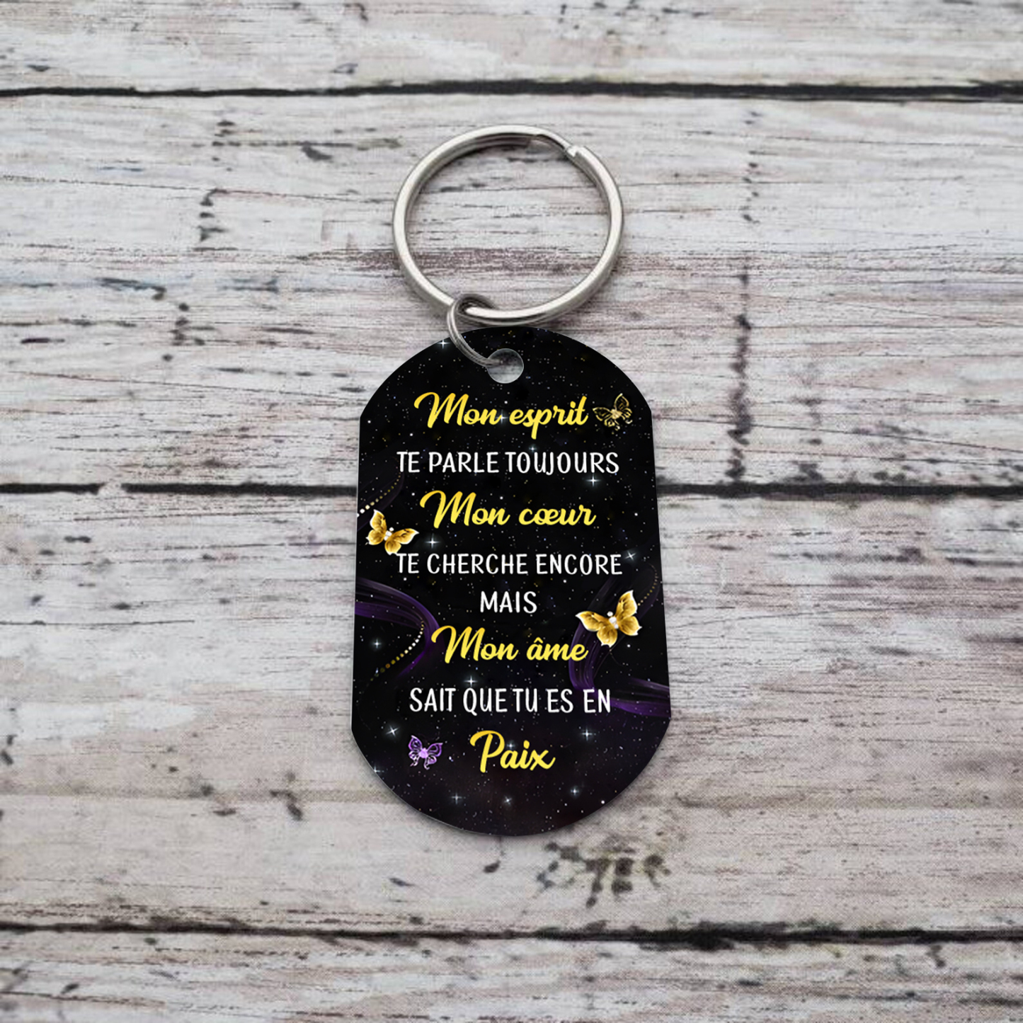 À Mamie/Papi Porte-Clés Acier inoxydable 1 Prénom Personnalisé avec photo et années Cadeau Commémoratif pour mamie/papi | Jessemade