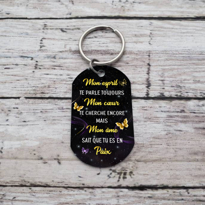 À Mamie/Papi Porte-Clés Acier inoxydable 1 Prénom Personnalisé avec photo et années Cadeau Commémoratif pour mamie/papi | Jessemade