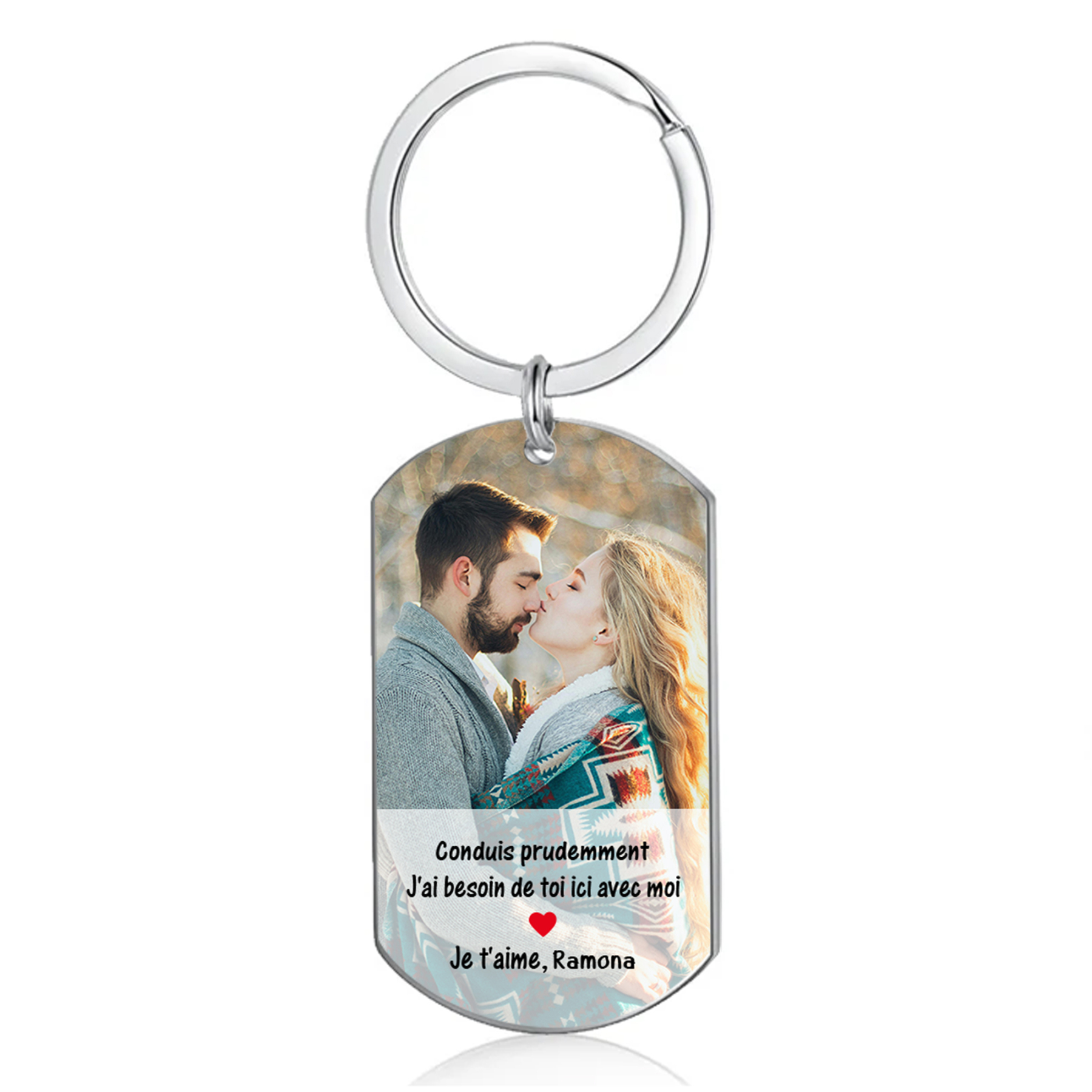 À mon AmourPorte-Clés Acier inoxydable 1 Prénom Personnalisé avec photo et années Cadeau pour couple | Jessemade
