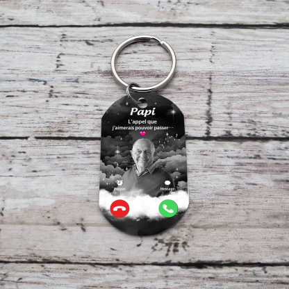 COffret Cadeau 2PCS  commémoratif Bracelet et Porte-Clés 1 Prénom Personnalisé avec2  Photos Cadeau pour mamie ou papi | Jessemade