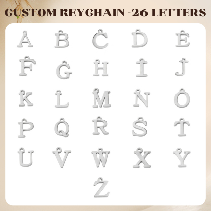 À ma Fille /À mon Fils - Porte clé Personnalisé avec 1 Lettre en Acier Inoxydable | Jessemade
