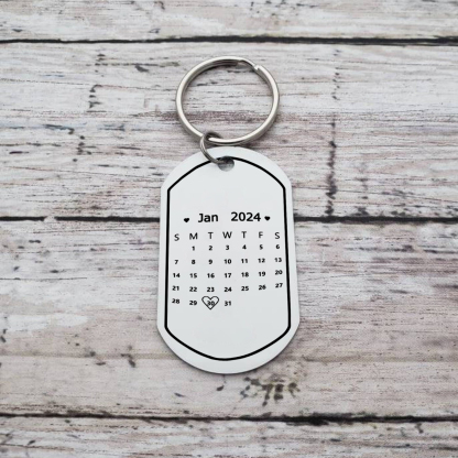 Porte-Clés 2 Prénoms Personnalisés avec Date Cadeau pour Couple/ pour Amis | Jessemade