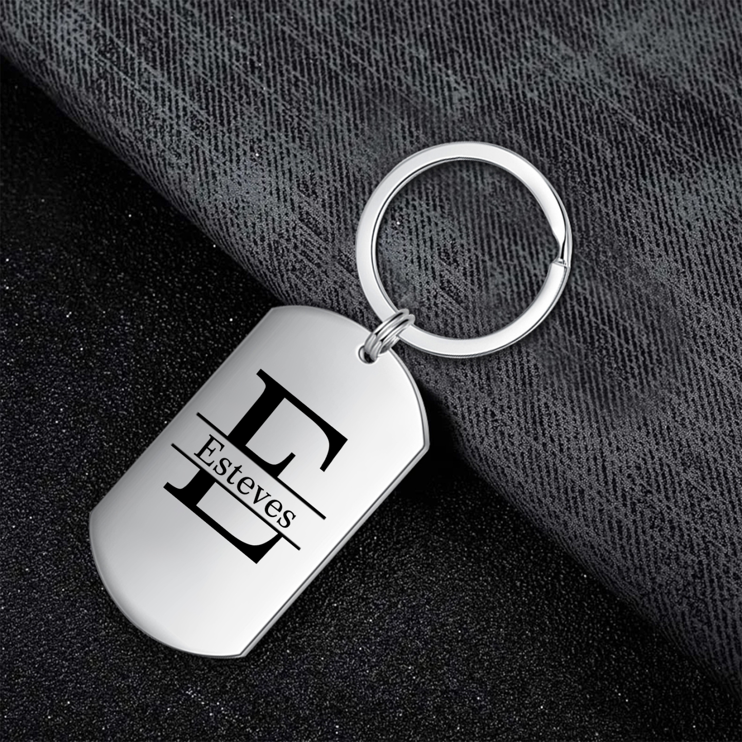 Porte-clés Personnalisé avec Photo Lettre et Prénom Porte-Clés Personnaliables Pour Homme | Jessemade