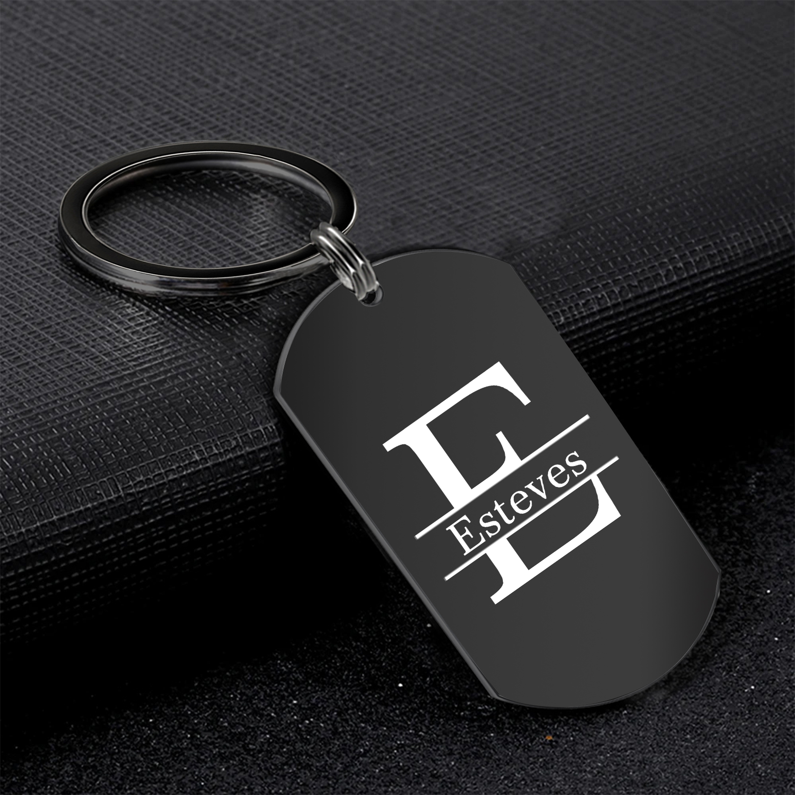 Porte-clés Personnalisé avec Photo Lettre et Prénom Porte-Clés Personnaliables Pour Homme | Jessemade