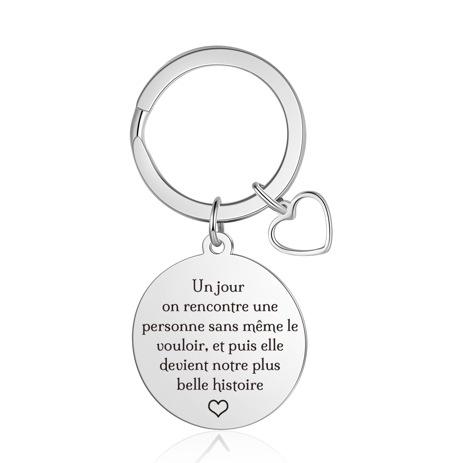 Porte-Clés Personnalisé Avec Photo Pendentif en forme de cœur | Jessemade