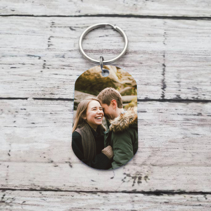 Porte-Clés Personnalisés avec Photo Date et Prénoms Porte-Clés Personnalisés Pour Couple | Jessemade