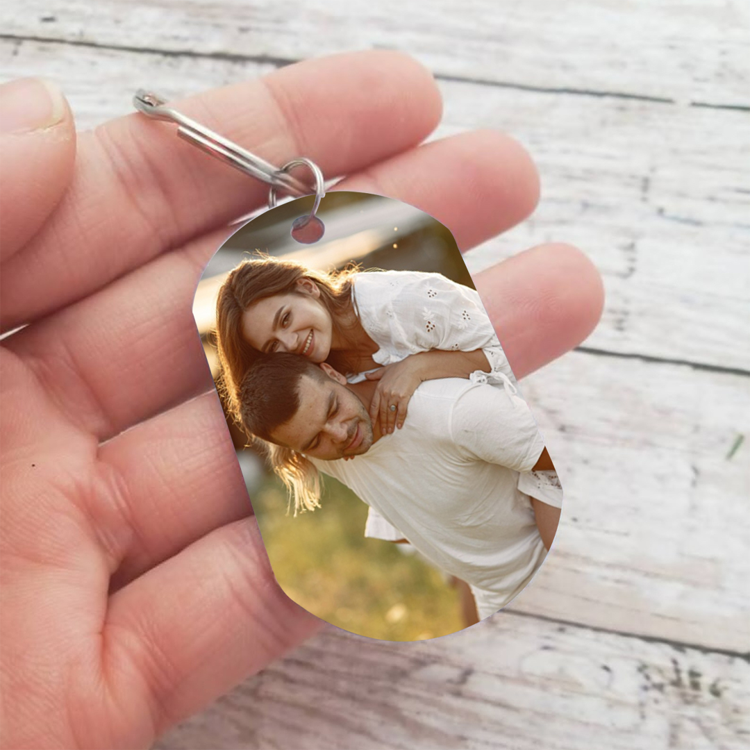 Porte-Clés Personnalisés avec Photo et Prénom Porte-Clés Personnaliables Pour Couple | Jessemade
