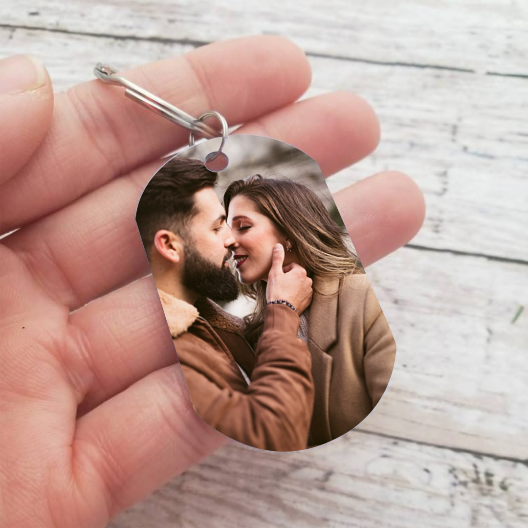 Porte-Clés Personnalisés avec Photo Porte-Clés Personnaliables Pour Couple | Jessemade