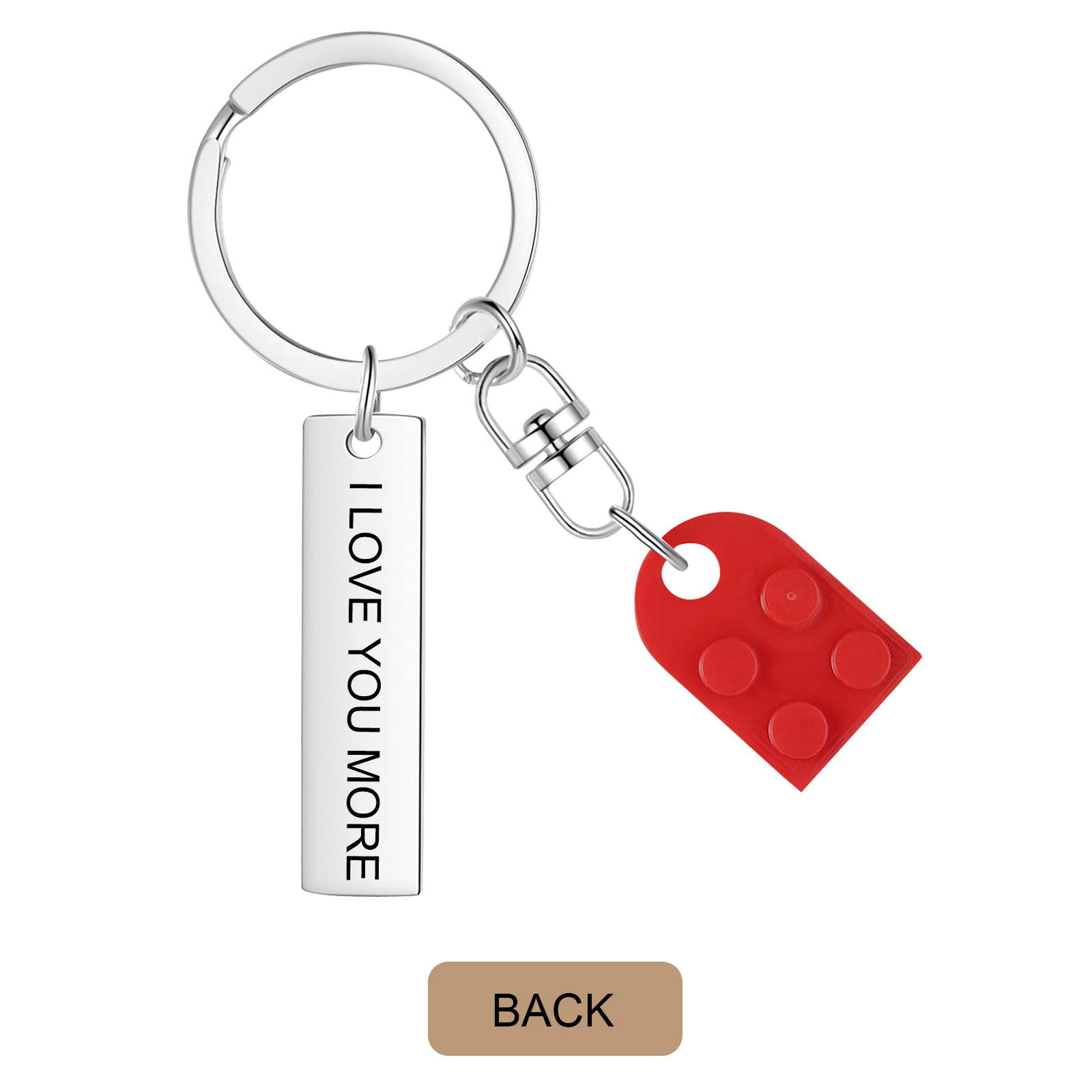 2 PCS Porte-clés en acier inoxydable Personnalisés avec Texte et Spotify Code Porte-Clés Personnaliables Pour Couple | Jessemade