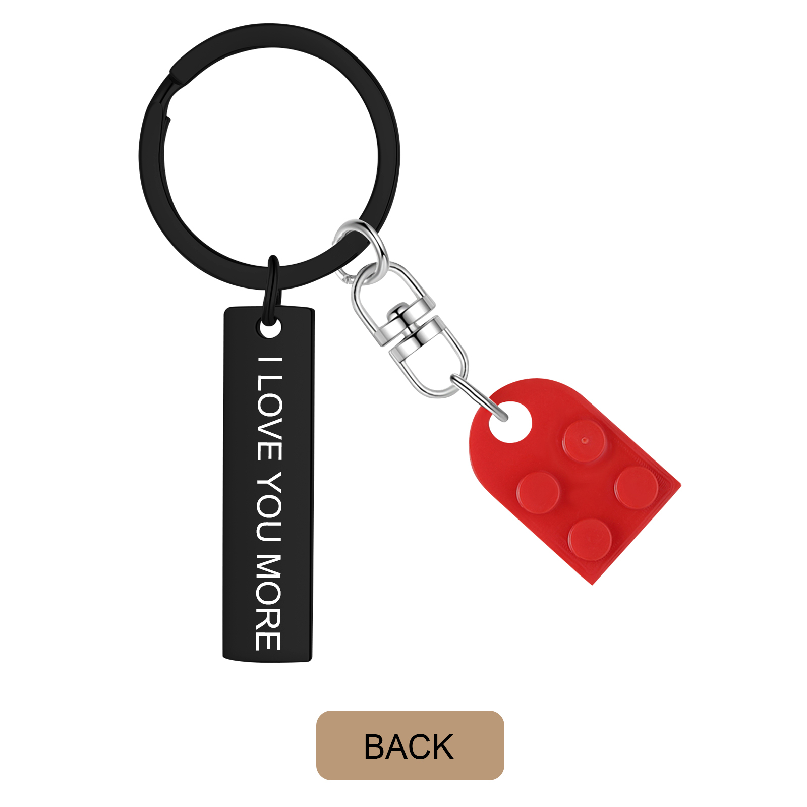 2 PCS Porte-clés en acier inoxydable Personnalisés avec Texte et Spotify Code Porte-Clés Personnaliables Pour Couple | Jessemade