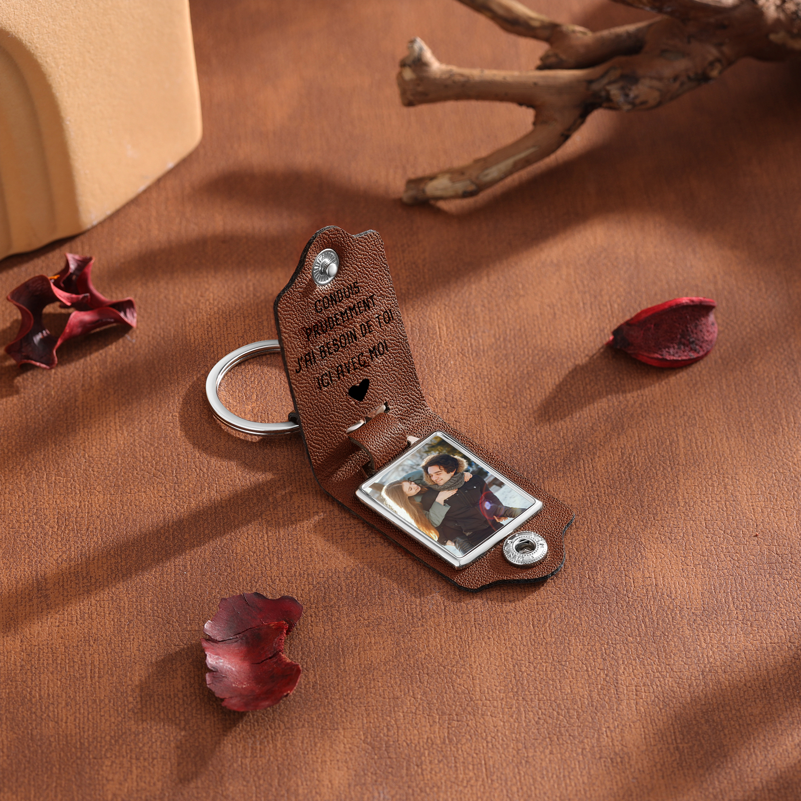 Porte-Clés en cuir Personnalisés avec Photo Prénoms et Années Porte-Clés Personnaliables Pour Homme | Jessemade