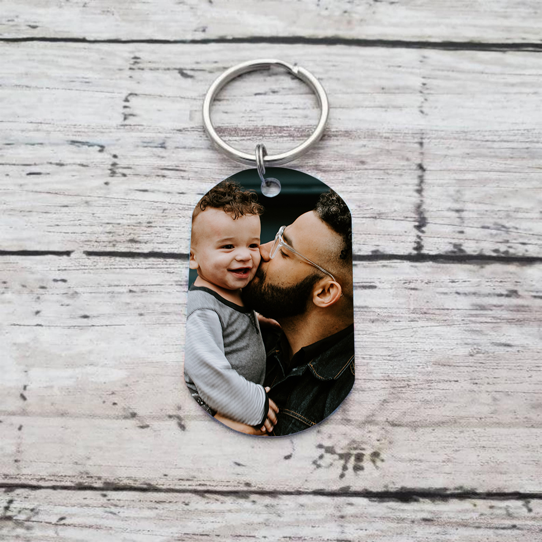 Mon Super Papa - Porte-clés Photo Personnalisée Porte-Clés Personnaliables Pour Père | Jessemade