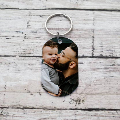 Mon Super Papa - Porte-clés Photo Personnalisée Porte-Clés Personnaliables Pour Père | Jessemade