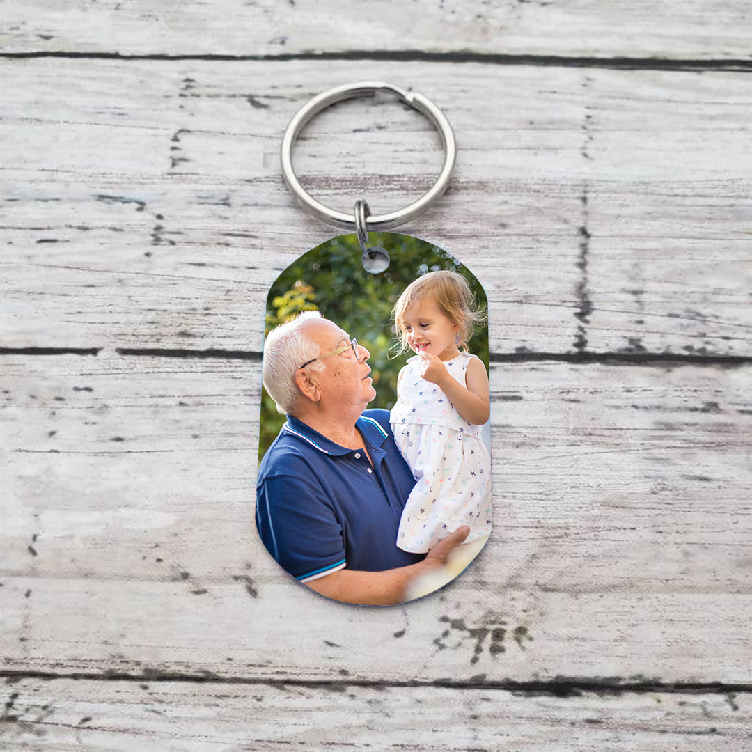 Mon Super Papi - Porte-clés Photo Personnalisée Porte-Clés Personnaliables Pour Grand-Père | Jessemade