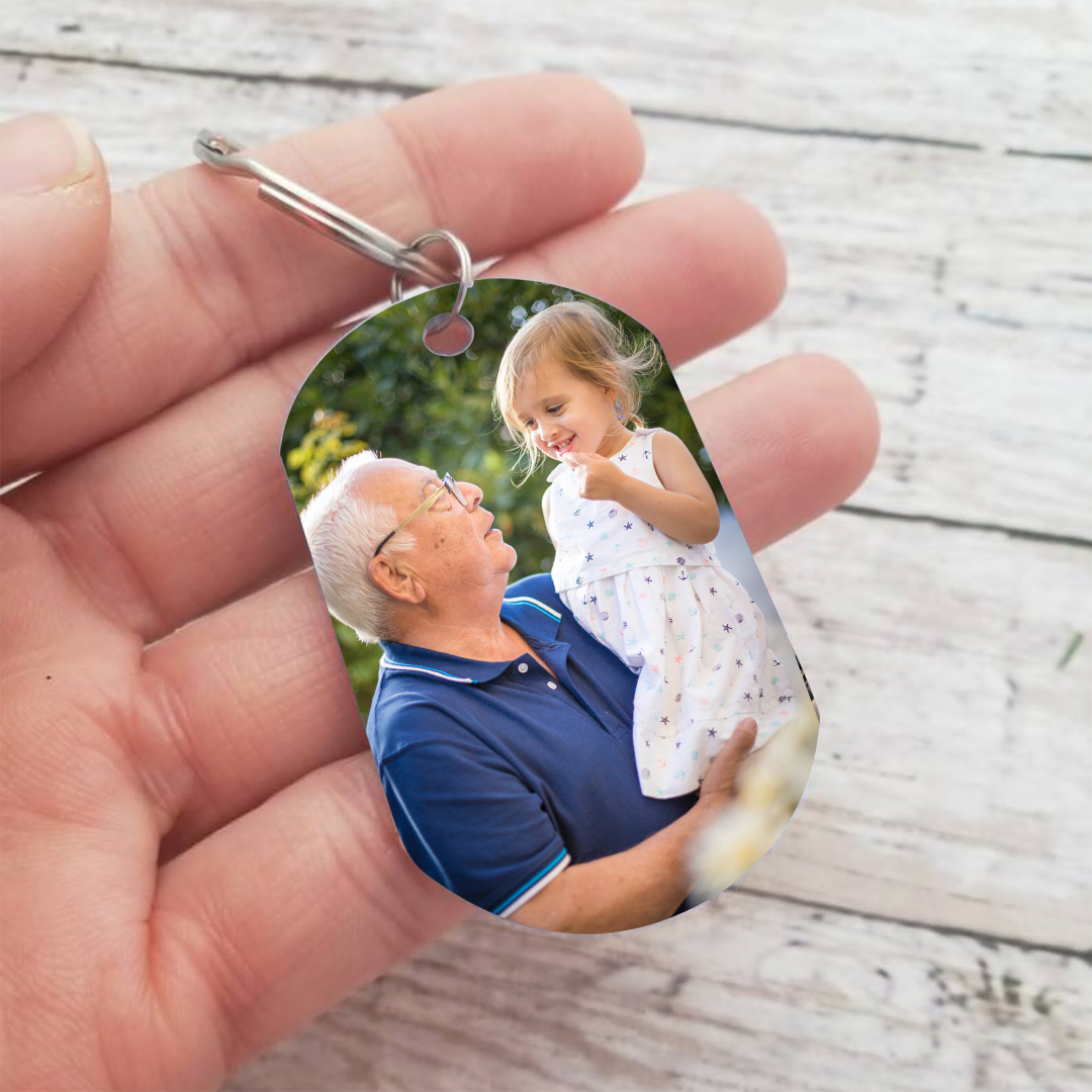 Mon Super Papi - Porte-clés Photo Personnalisée Porte-Clés Personnaliables Pour Grand-Père | Jessemade