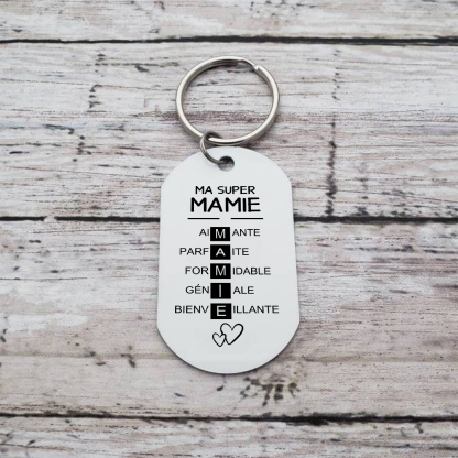 Mon Super Mamie - Porte-clés Personnalisés avec Photo Porte-Clés Personnaliables Pour Grand-Mère | Jessemade